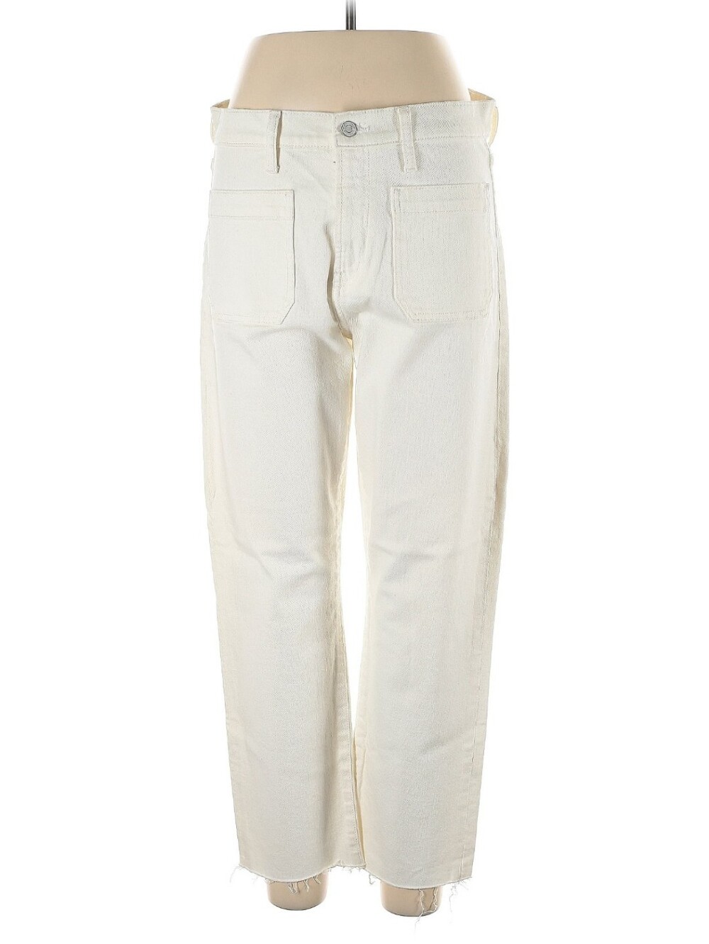 Gap Women's Cheeky Straight-Leg Jeans in Off-White Size 32